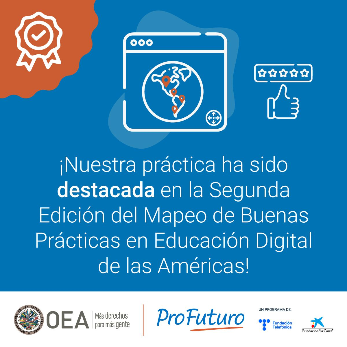 Flyer de nuestra práctica ha sido destacada en la Segunda Edición del Mapeo de Buenas Prácticas en Educación Digital de las Américas - Fundación Potenciar Solidario